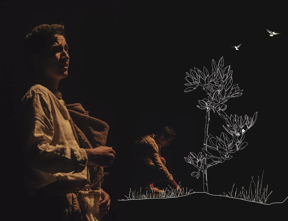 La tierra — escena del espectáculo Arona